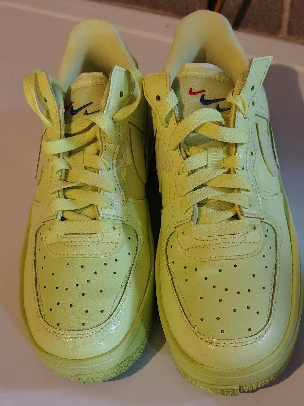 Nike Air Force 1 Fontanka Yellow Strike Sneakers Green & Yellow US 8.5
